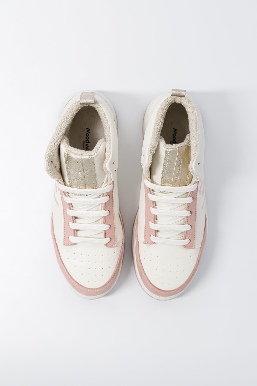 Baskets montantes French Touch Vanilla Rose - vue de haut