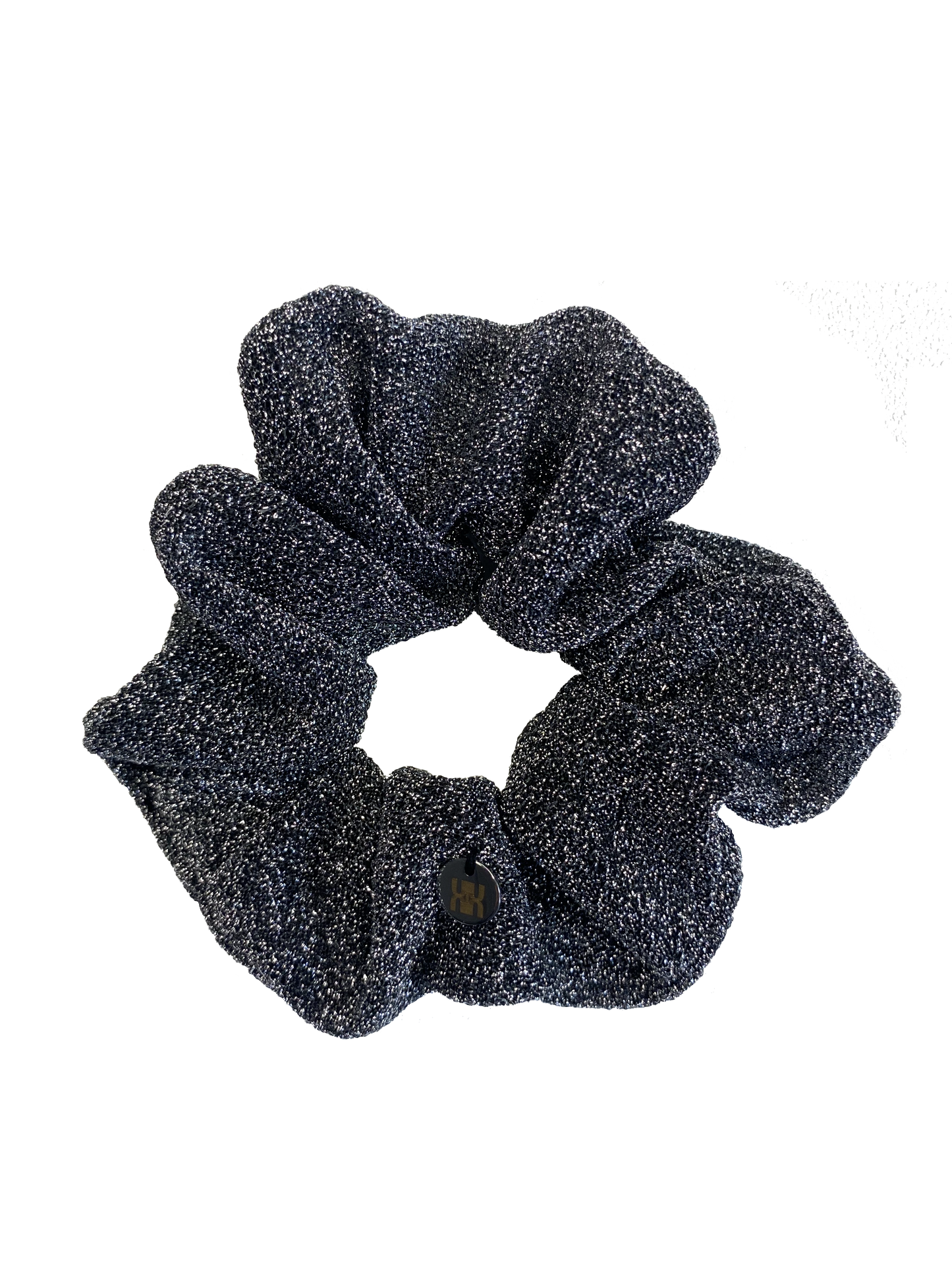 Chouchou en lurex - Gris foncé