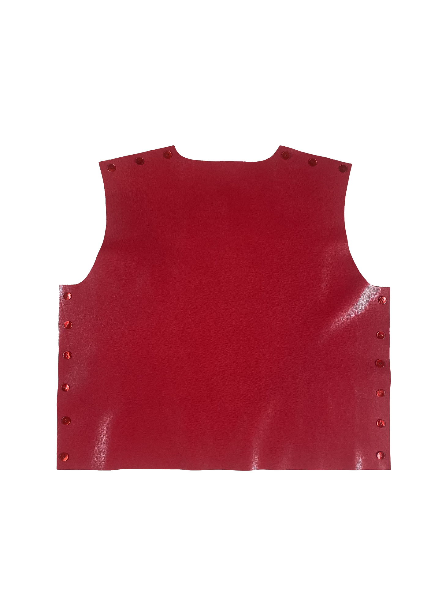 Top Cassiopée en cuir noir