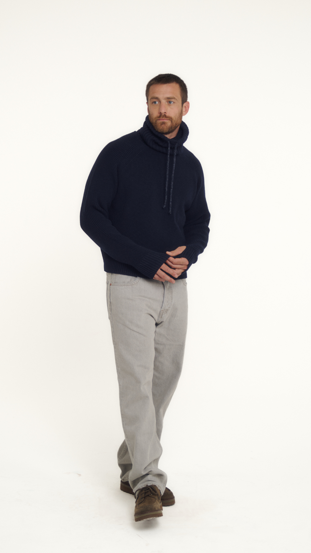 Pull col amovible laine mérinos JOAN 001.