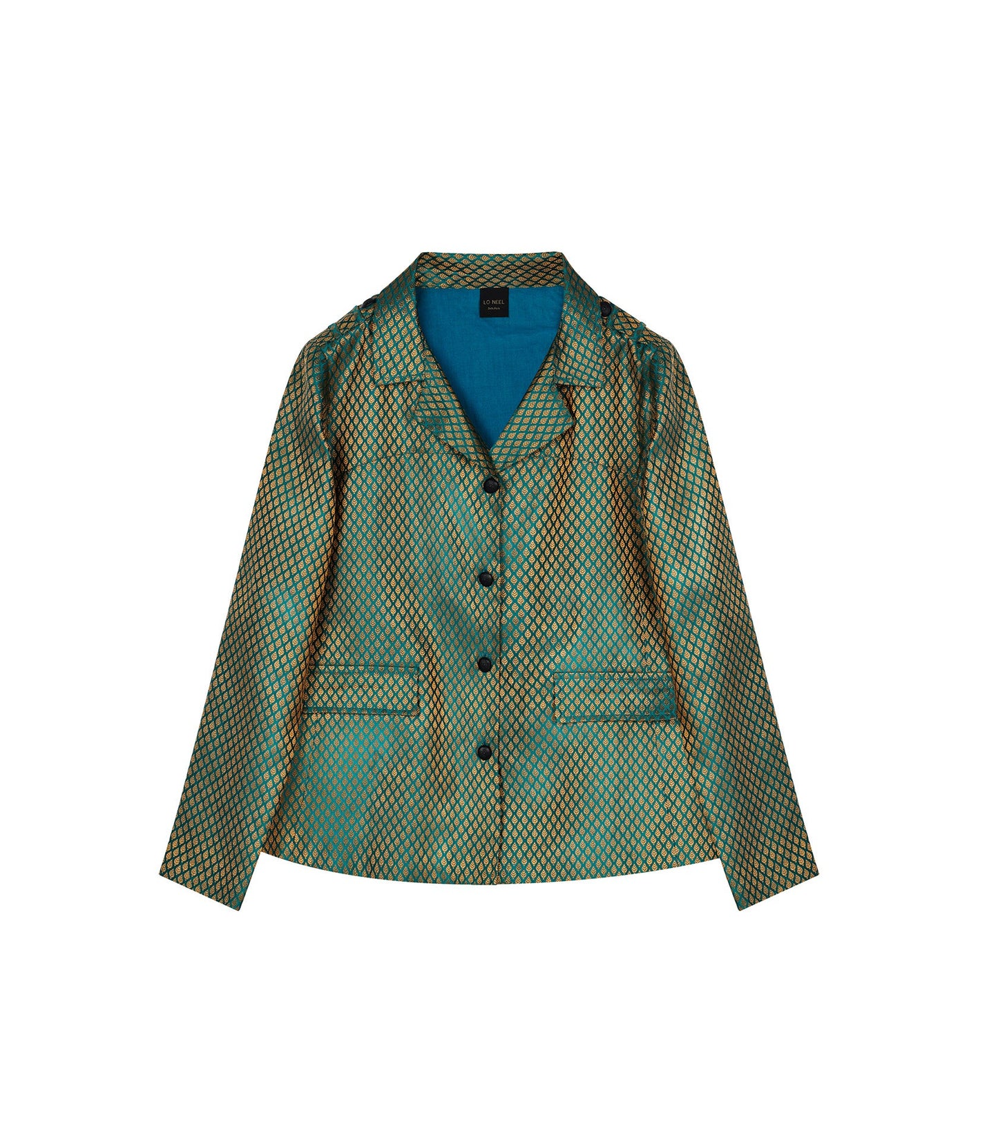veste blazer avec broderie artisanale au dos