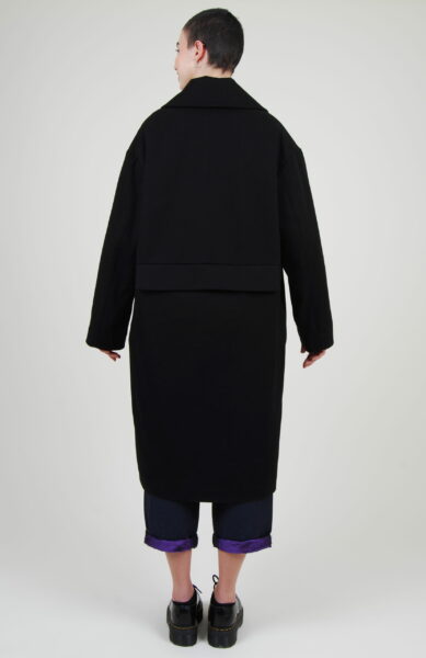 Dos du manteau Chloe doublée matelassé Lo Neel Made in France