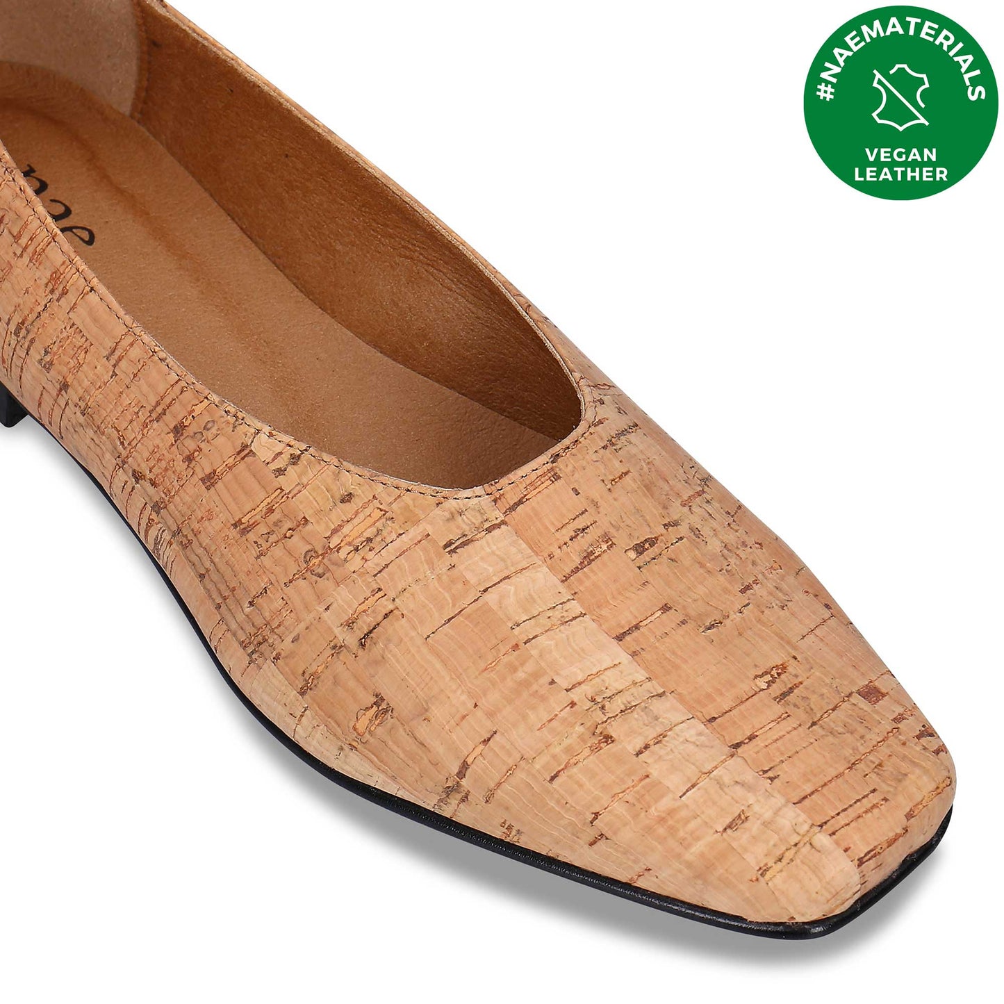 Vegane Ballerinas Schuhe Damen mit flacher Absatz Rutschfest aus Bio- Naturkork | NAE