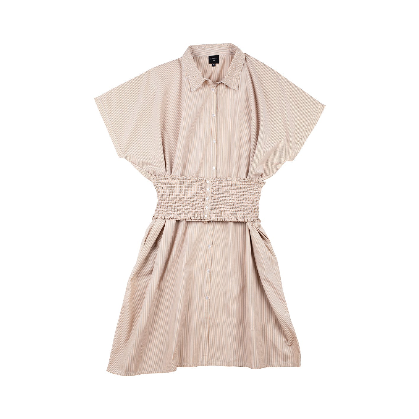 robe chemise glam nude en coton bio certifié eco vero