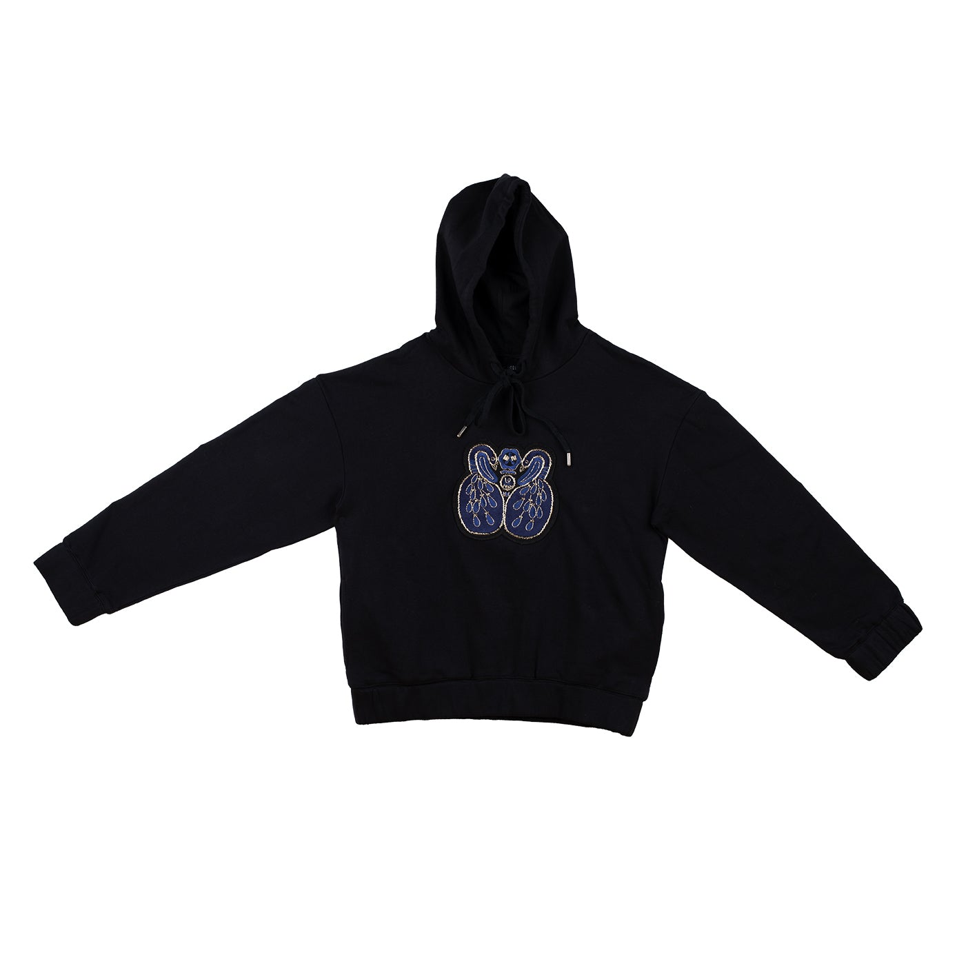 sweat à capuche unisexe avec broderie artisanale en coton biologique certifié GOTS