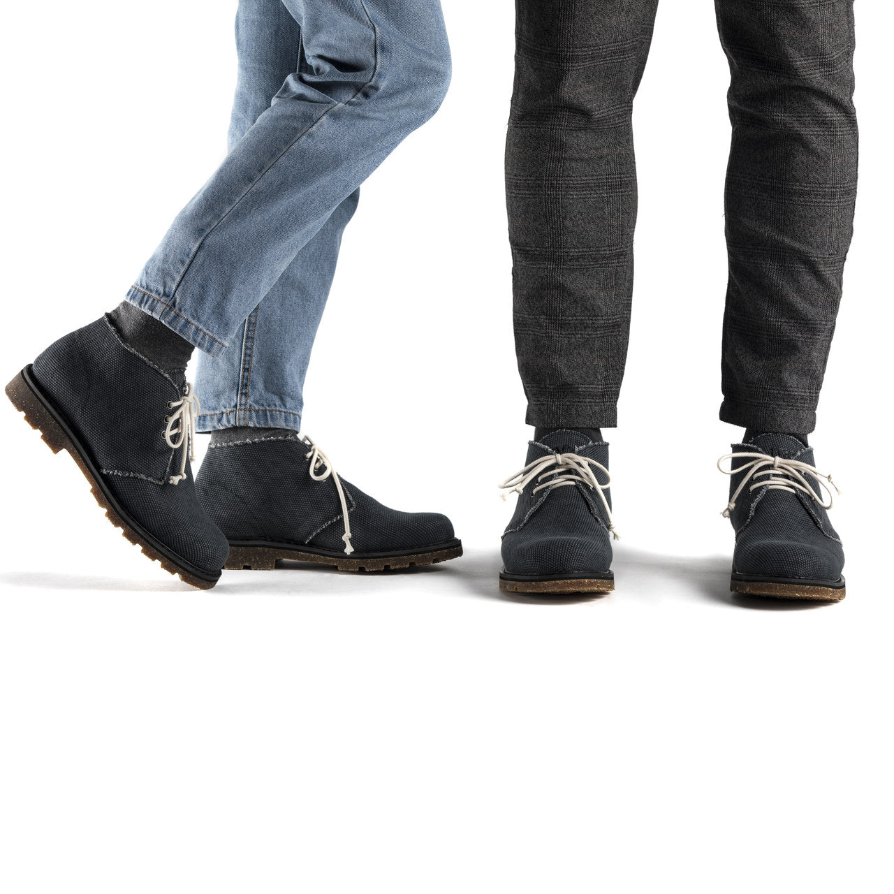 Wearing organic cotton boots with jeans and casual pants | NAE Footwear