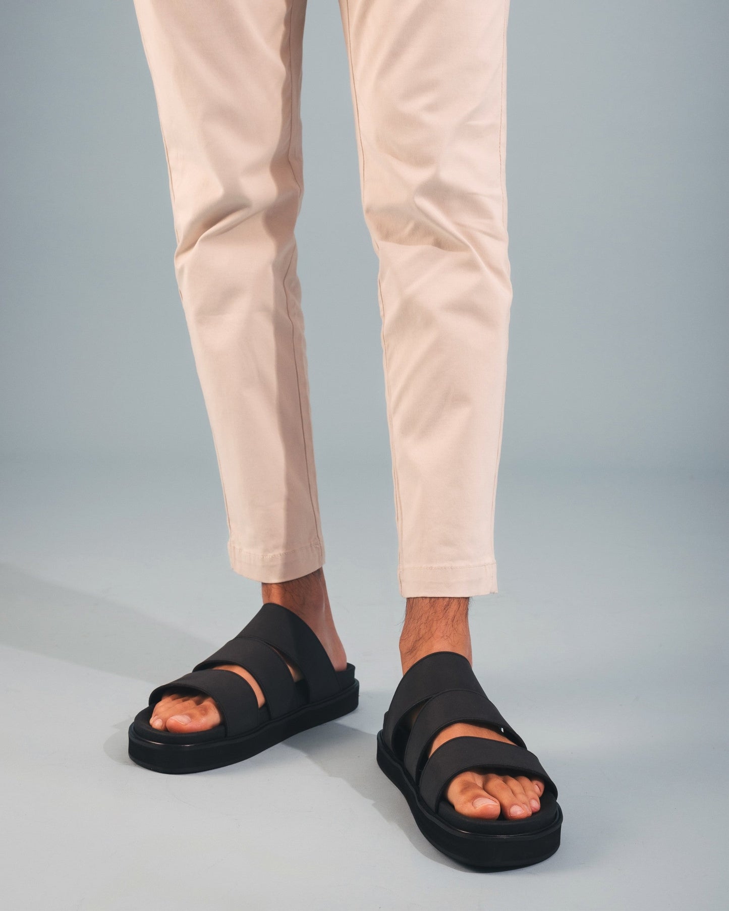 sandalias veganas acolchadas negras | NAE