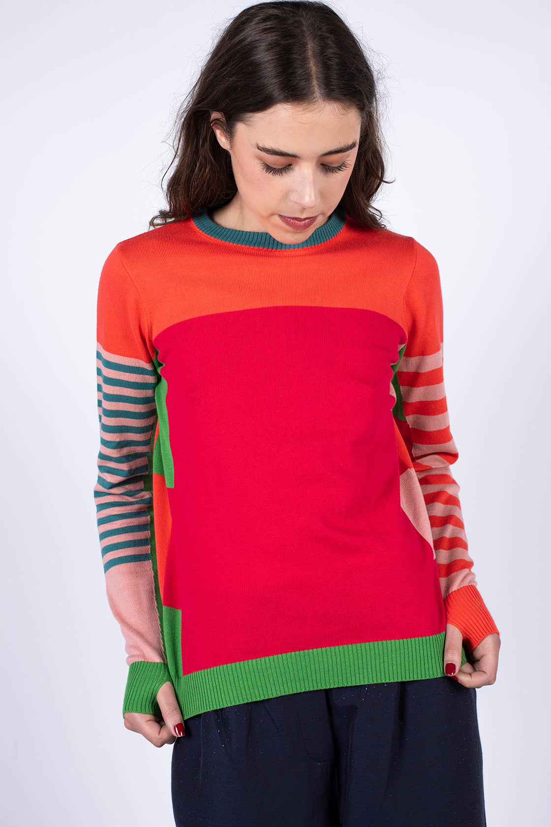 Pull Celine orange 100% coton