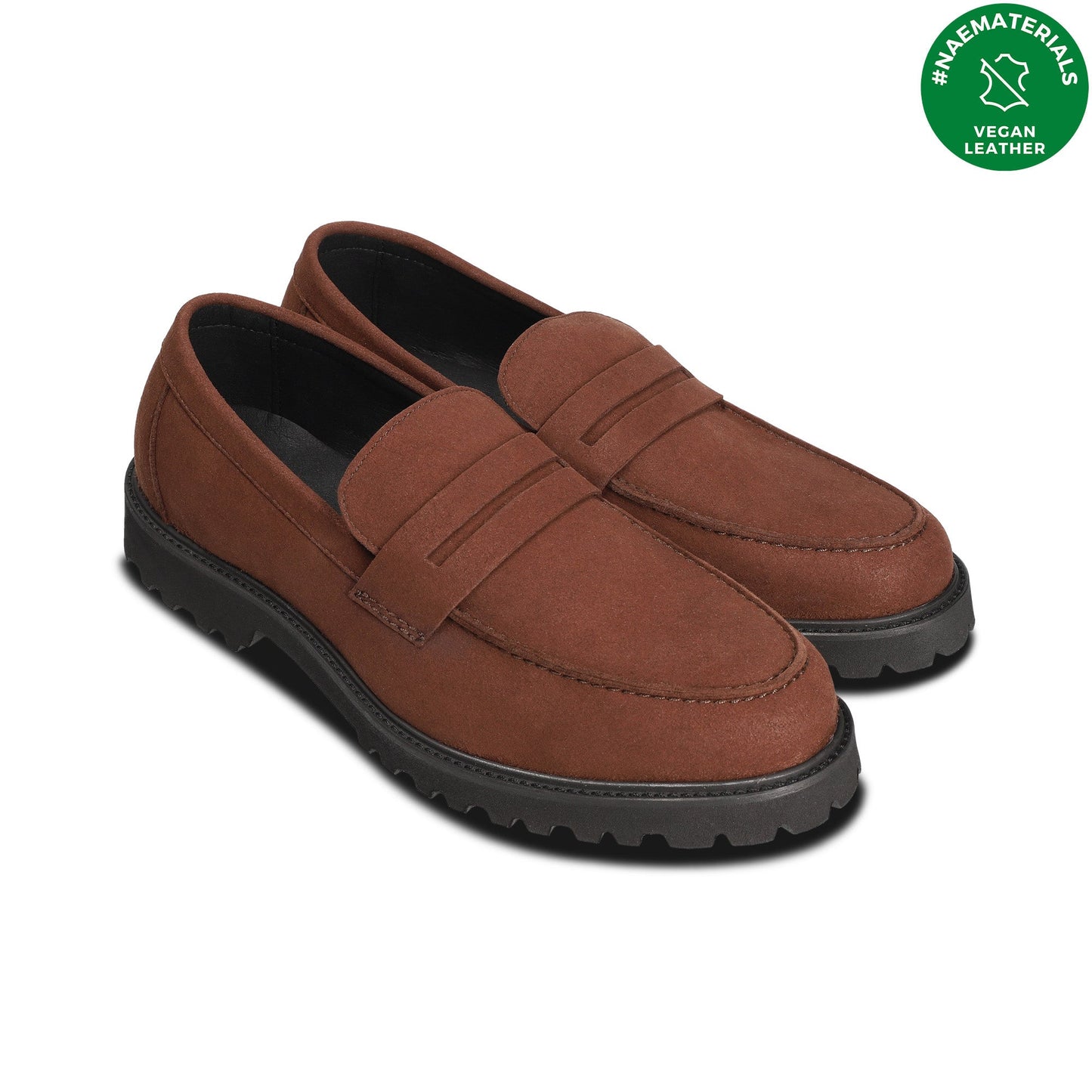 Vegane Schuhe Penny Loafer Mokassins aus Wildlederoptik nachhaltiges Mikrofasern | NAE