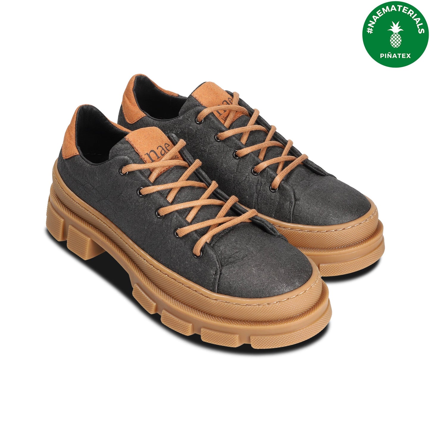 Vegane Schuhe sportlichen Derby mit Schnürung rutschfesten Sohle aus Bio- Fasern | NAE
