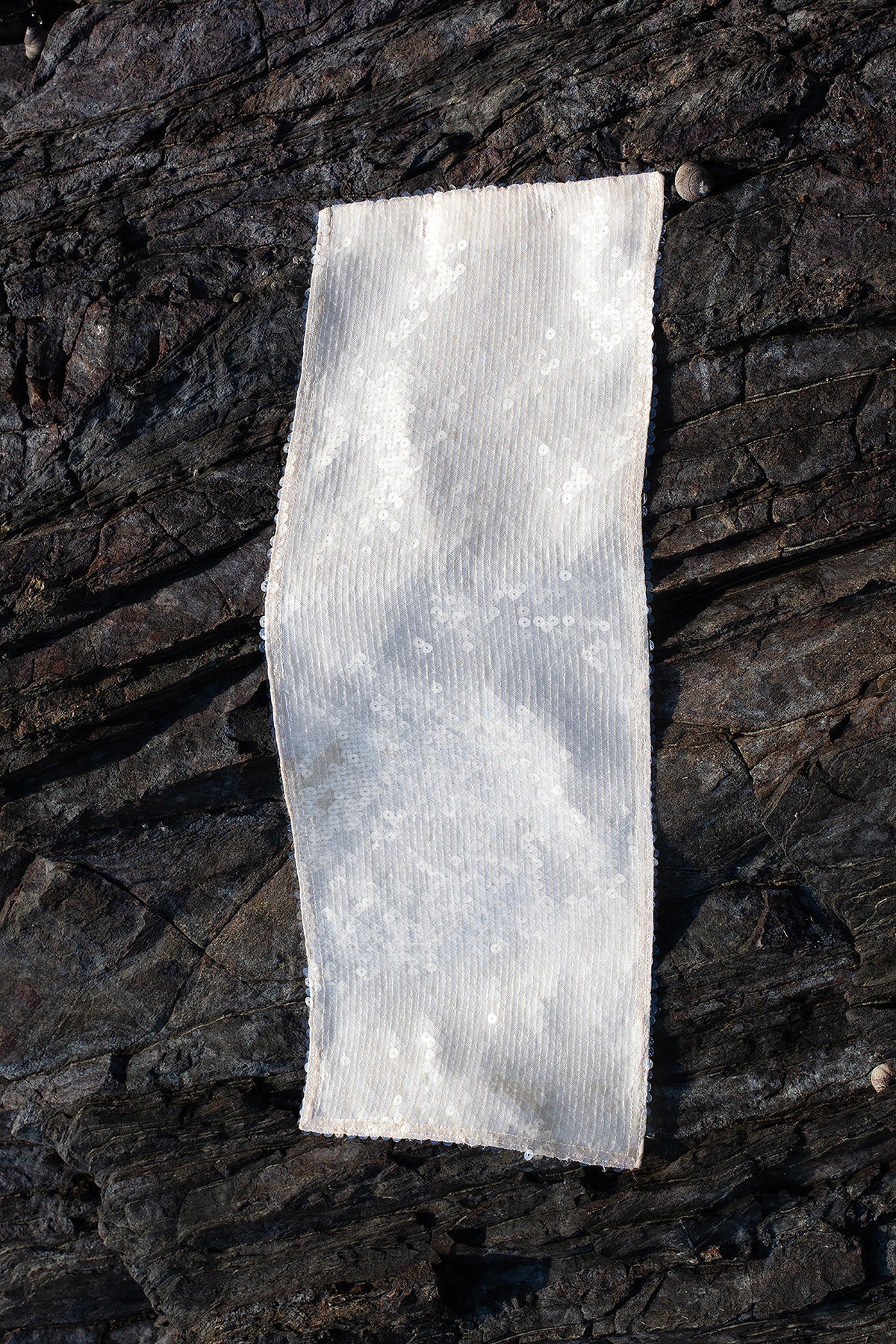 The sequins panel is an exclusive unique sustainable piece made in France. It is made to be attached to the essential pieces to personalize them and wear them your unique way.