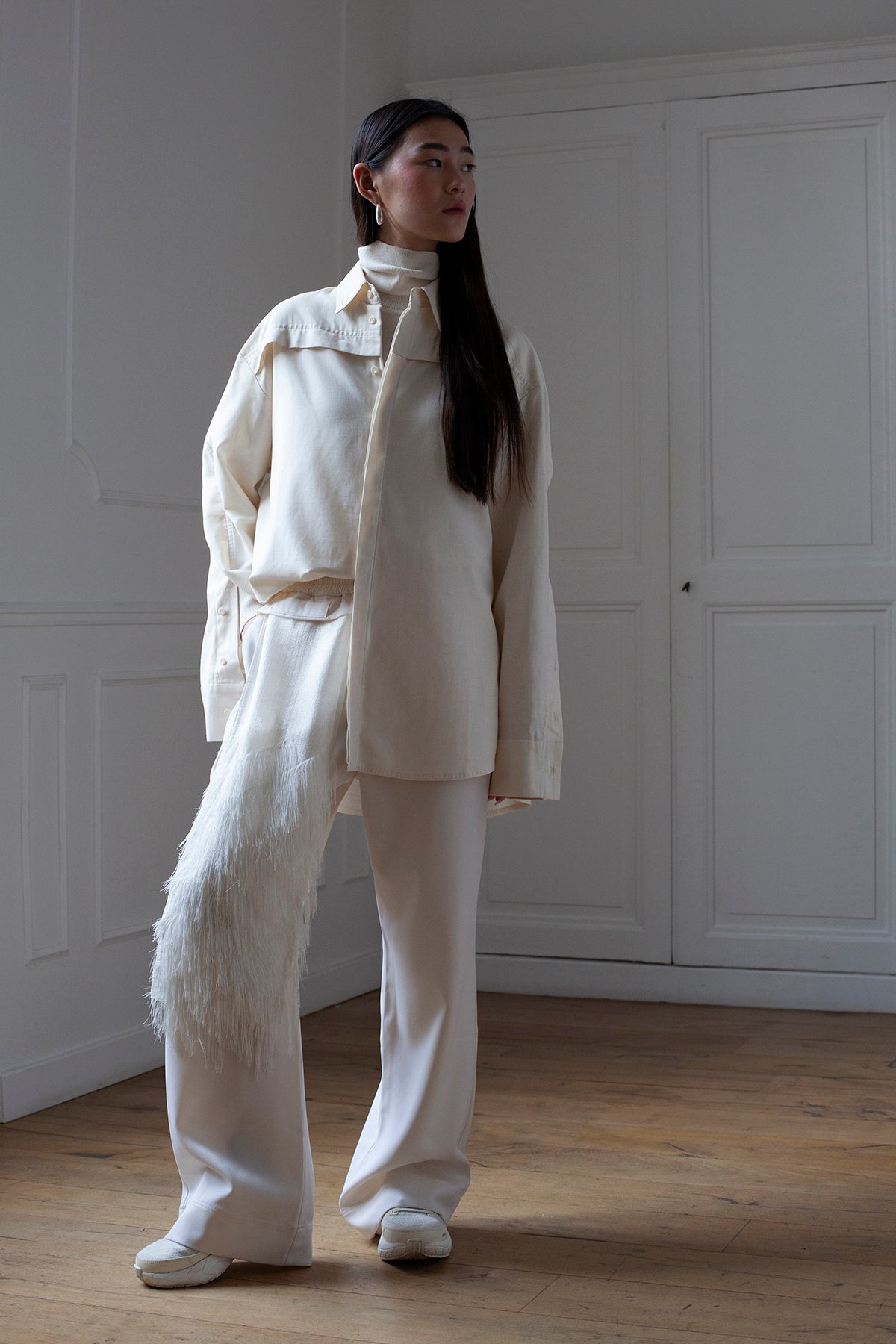 Panneau vertical à franges argentées ZÉRO DÉCHET