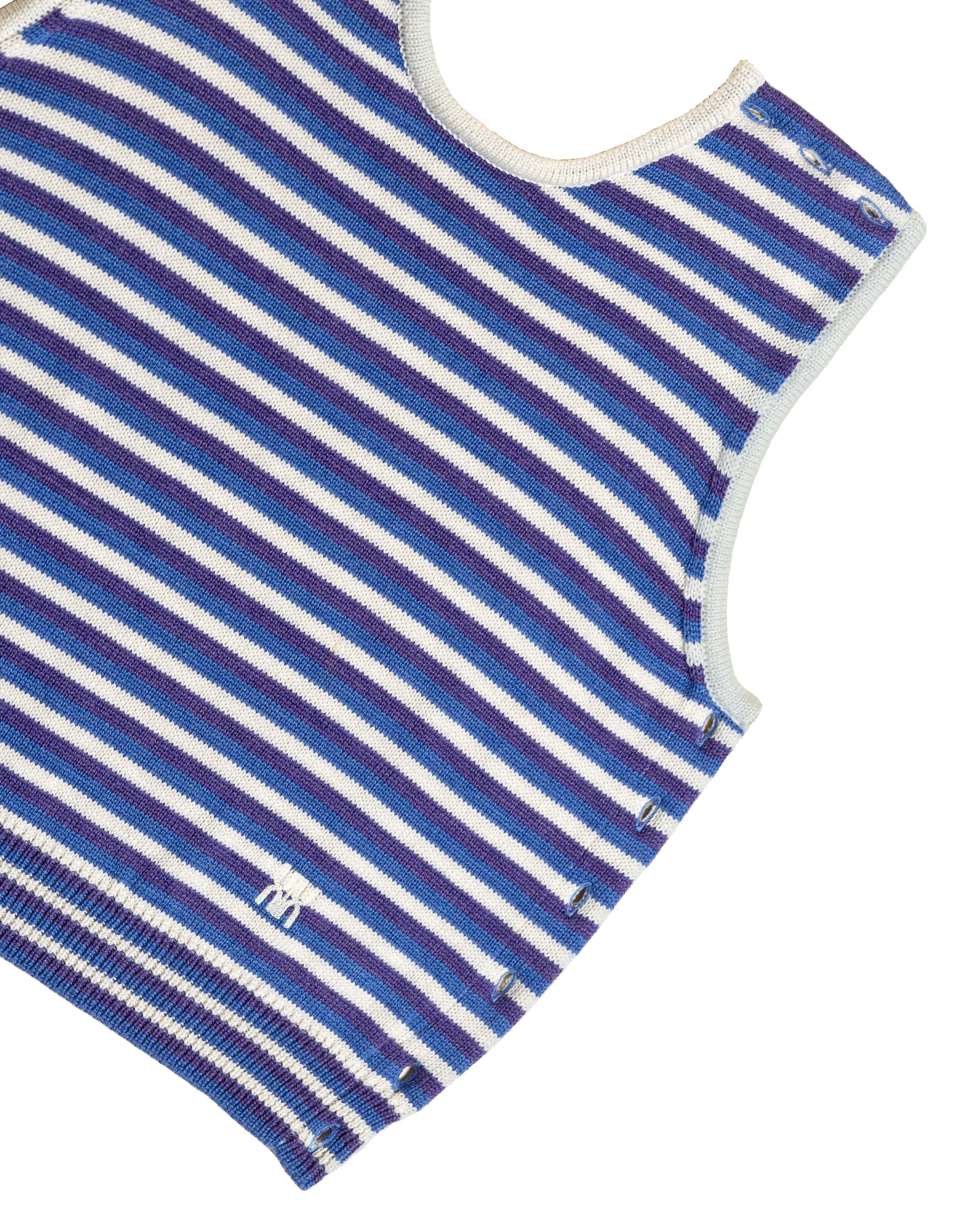 Pull Cassiopée rayé bleu écru et violet