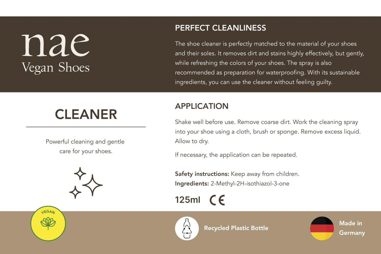 Vegan Shoe Cleaner spray care sustainable refreshing colors removes stains dirt | NAE