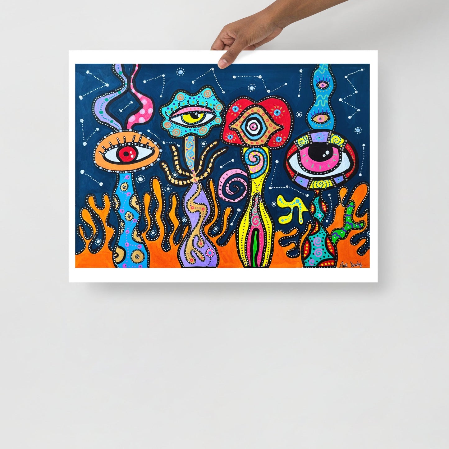 Poster Art Print "Galactic Flowers"