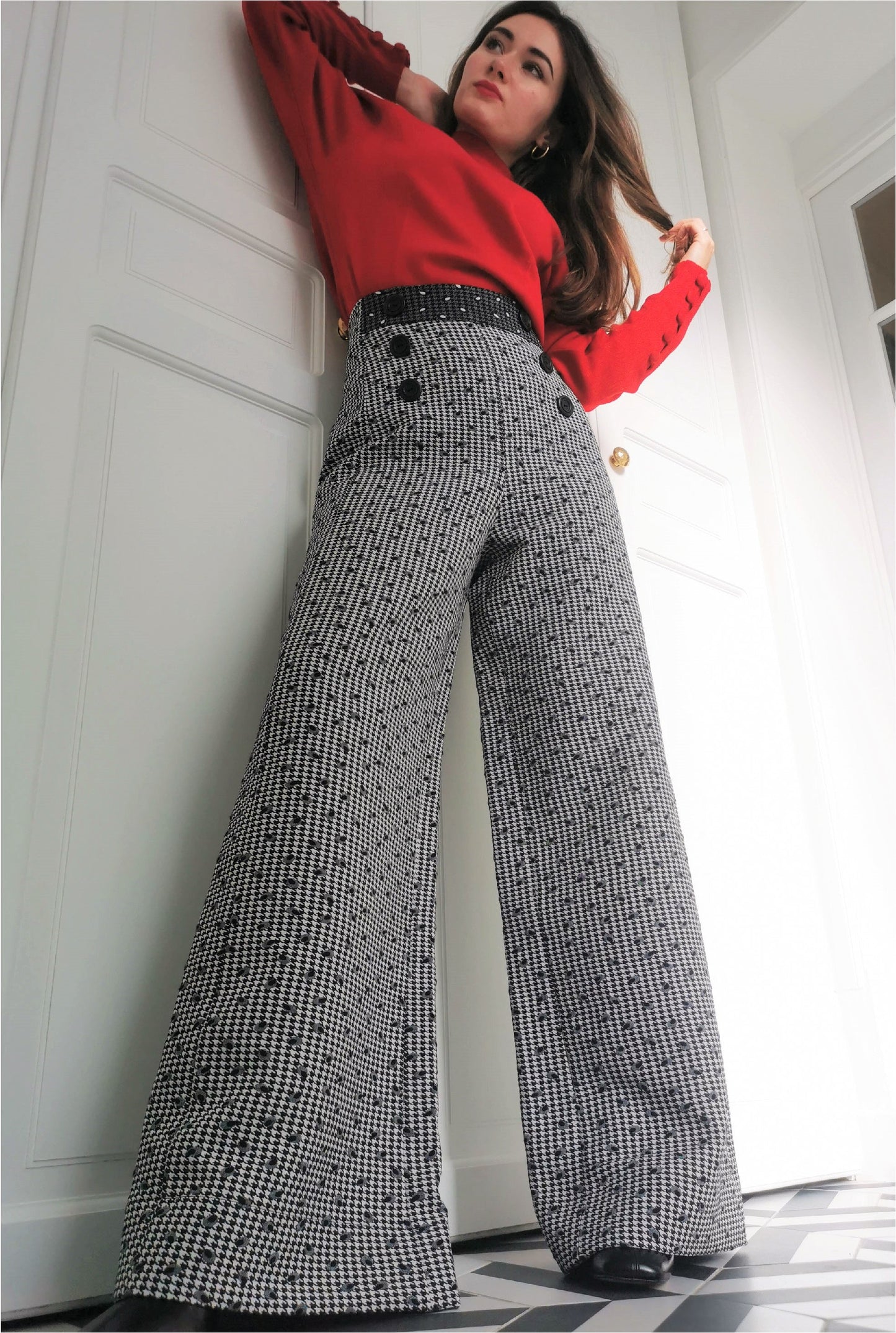 Pantalon pont Yvette - Pieds de Poule