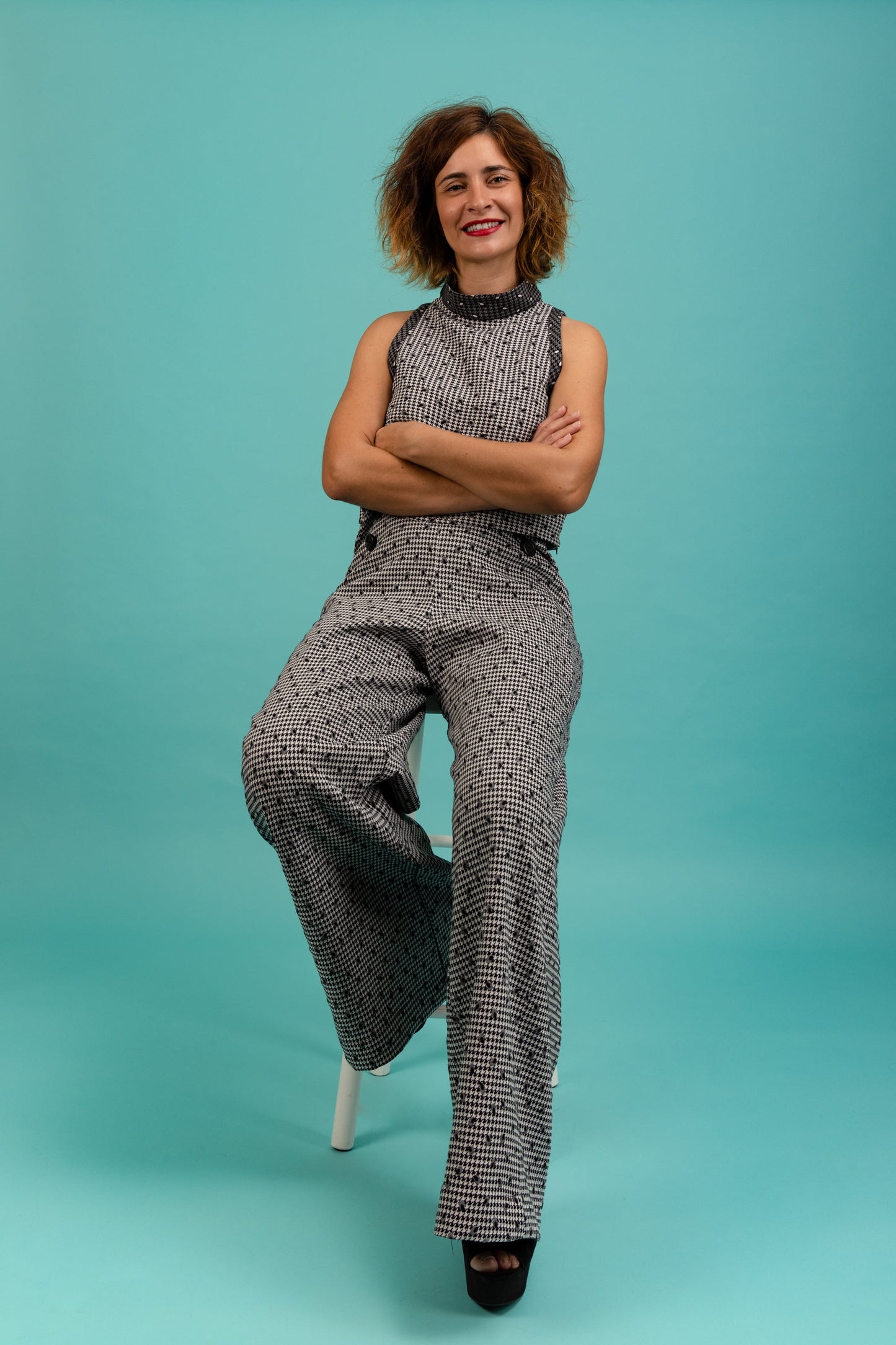 Pantalon pont Yvette - Pieds de Poule