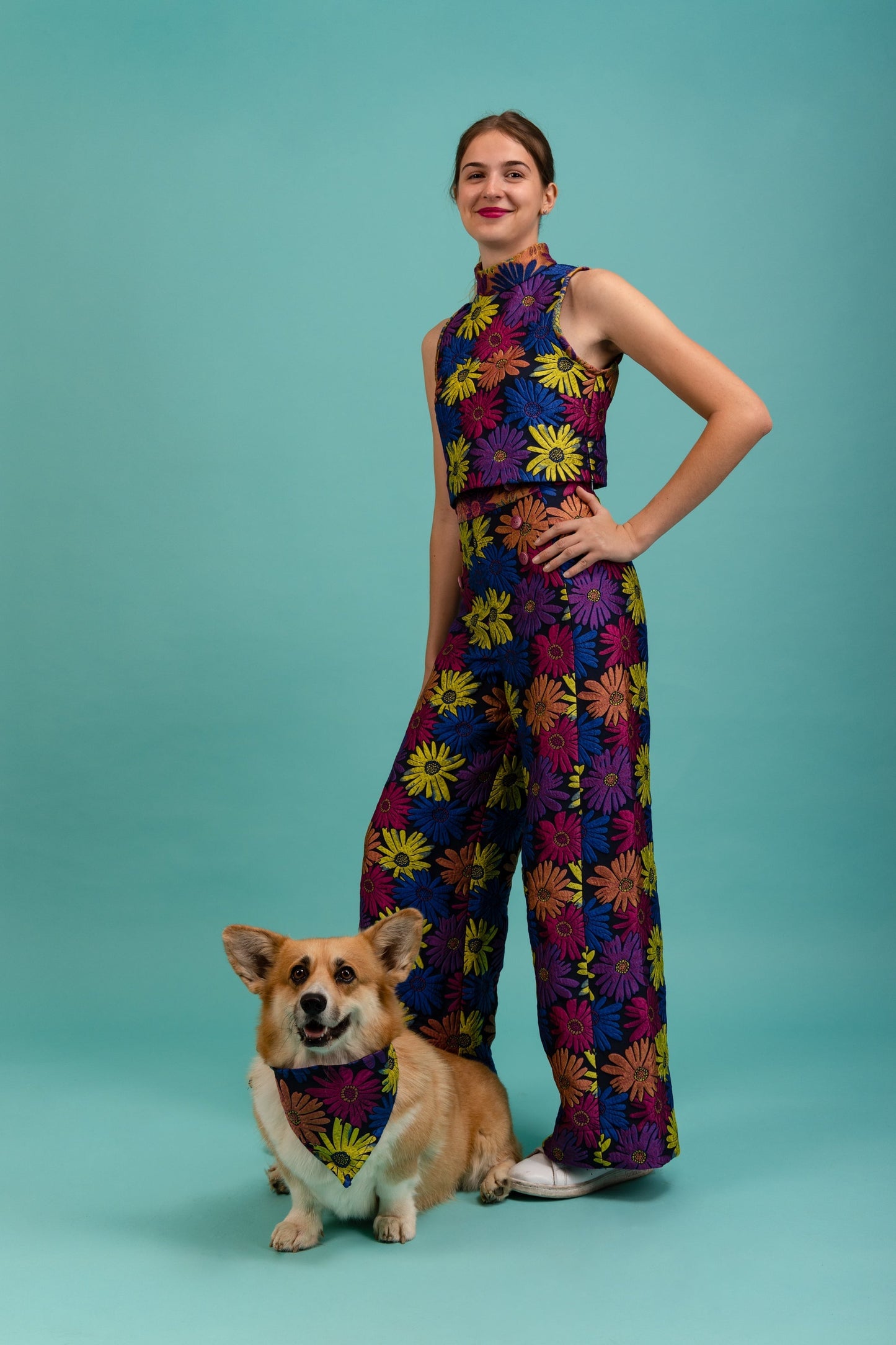 Crop top Suzette - Flower Power