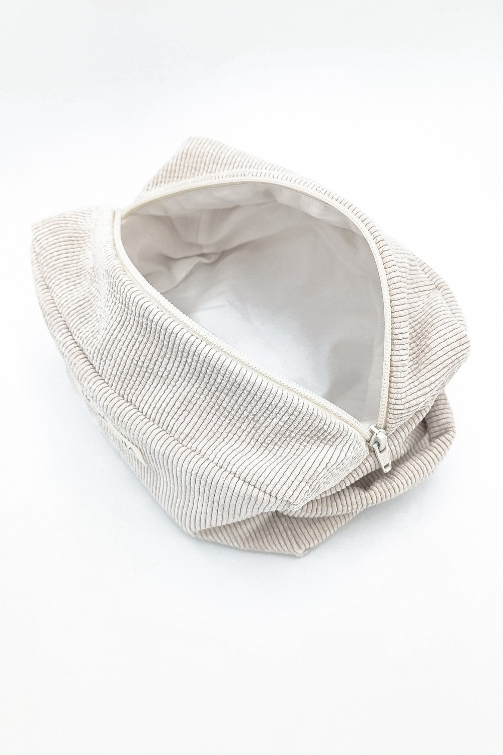Trousse de toilette Rosa velours côtelé écru