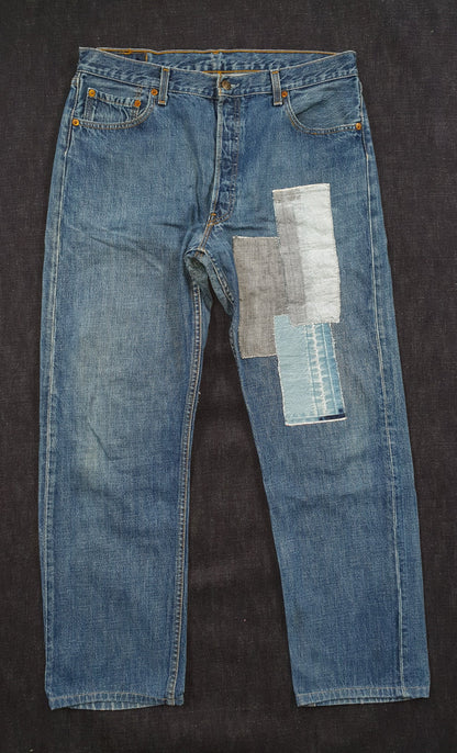 1998 501 Levi's reworked selvedge patchwork (unisex)