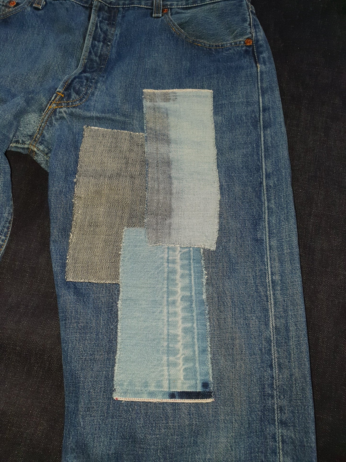 1998 501 Levi's reworked selvedge patchwork (unisex)