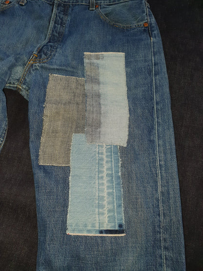 1998 501 Levi's reworked selvedge patchwork (unisex)