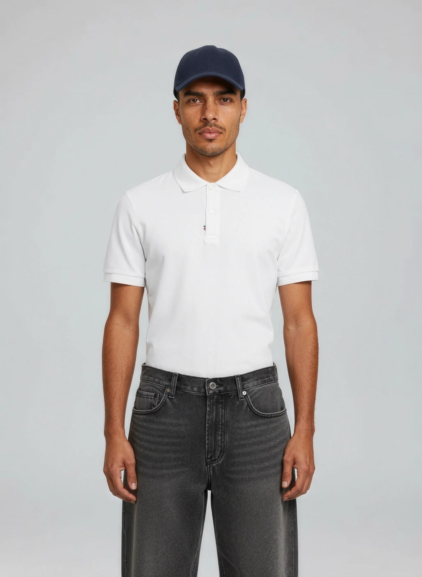 White Organic Cotton Polo – Made in France