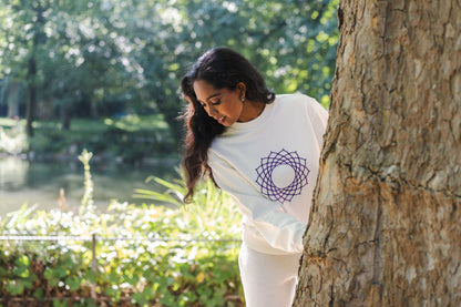 Unisex Organic Cotton Coronal Chakra Sweatshirt