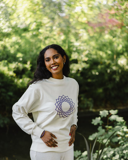 Unisex Organic Cotton Coronal Chakra Sweatshirt