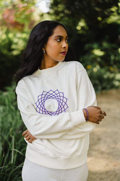 Unisex Organic Cotton Coronal Chakra Sweatshirt