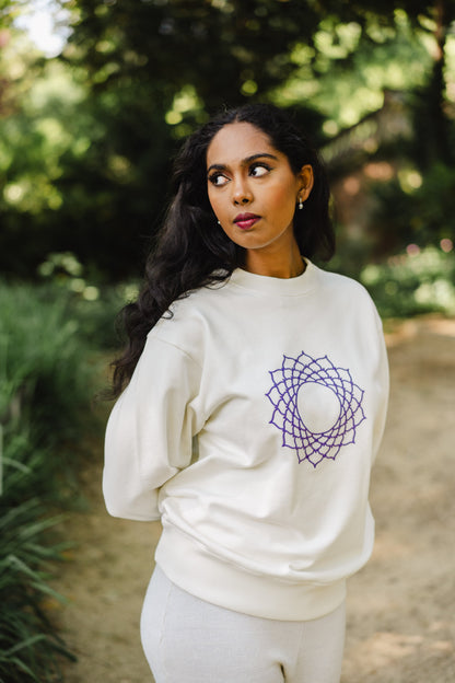 Unisex Organic Cotton Coronal Chakra Sweatshirt