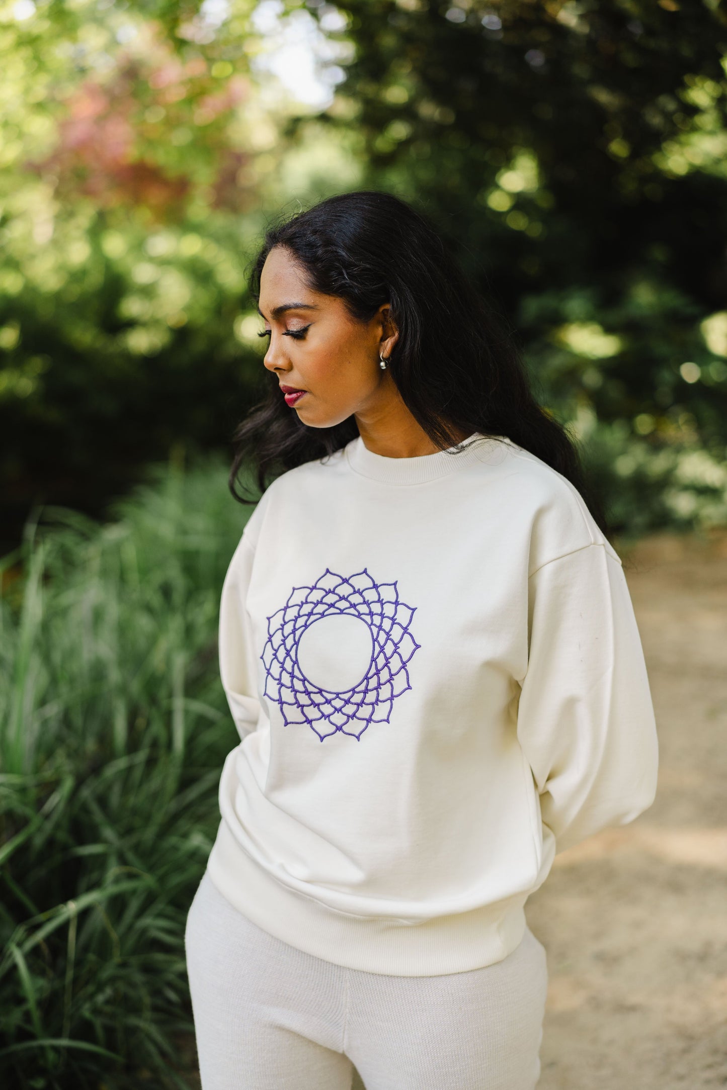 Unisex Organic Cotton Coronal Chakra Sweatshirt