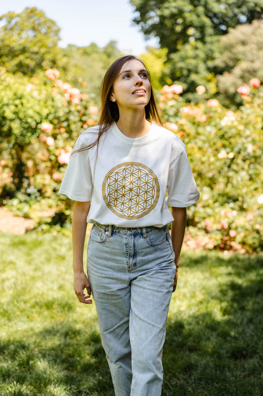 Unisex Flower of Life Organic Cotton T-shirt