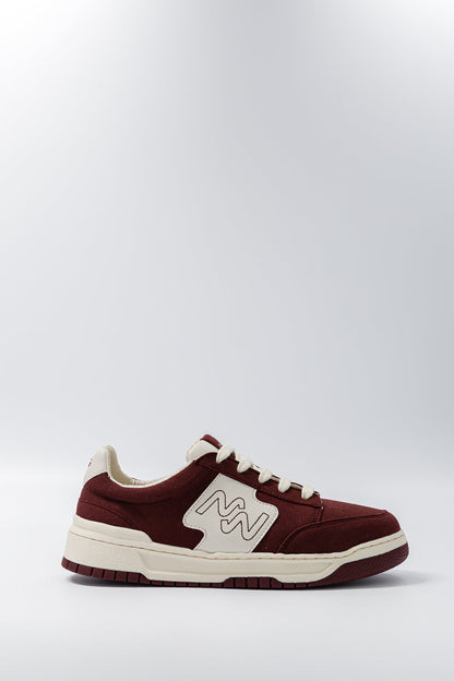 Baskets vegan Dream Big Burgundy vues de côté
