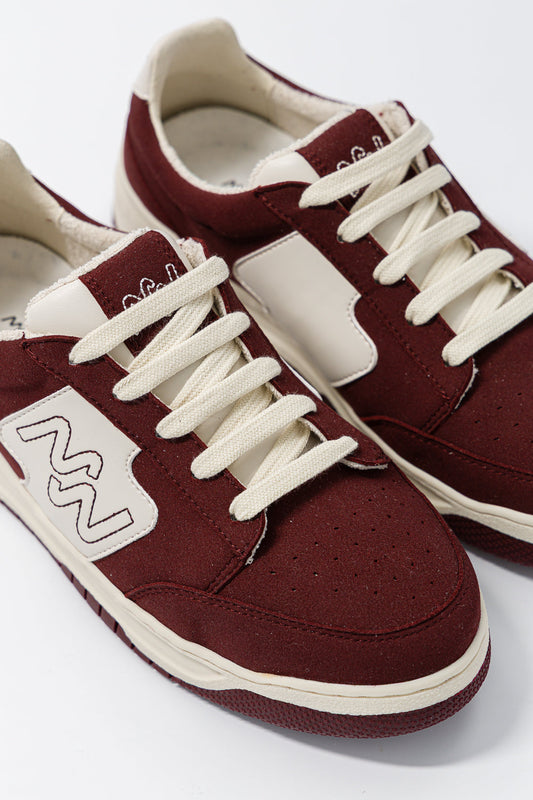 Baskets vegan Dream Big Burgundy - gros plan