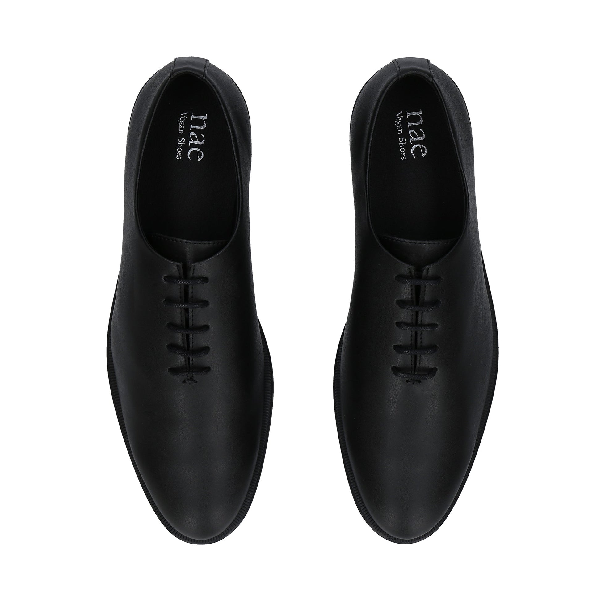Scarpe vegane uomo oxford in Apple Skin nero di abito elegante stringhe piatte
