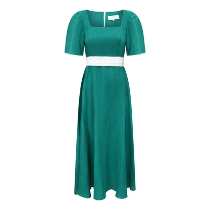 Robe Longue Terre d'Émeraude en Lin