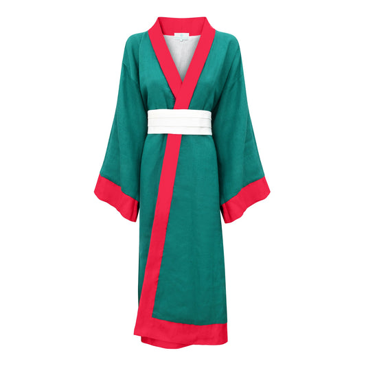 Kimono Terre d'Émeraude en Lin