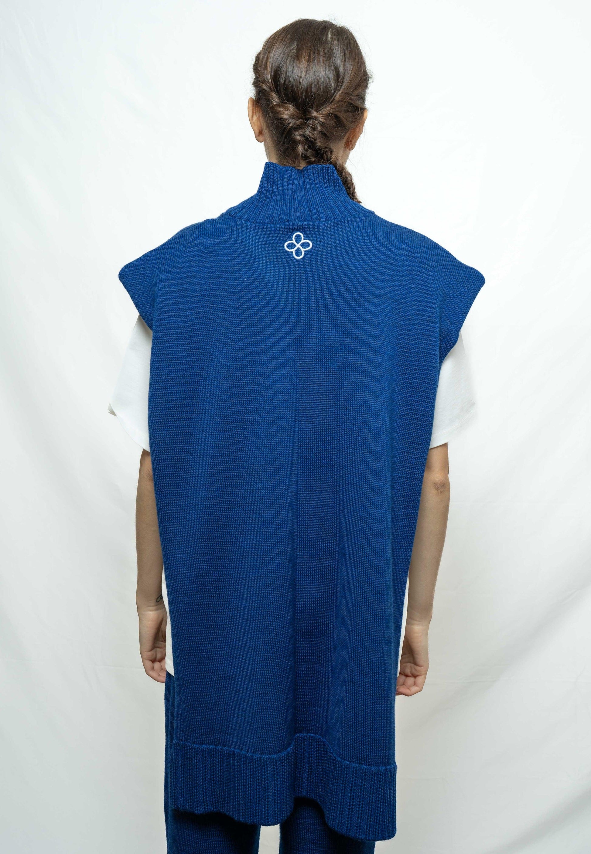 Pull Chasuble Sans Manches Unisex Chakra du 3ème Oeil en Laine Mérinos - Divine Harmonie