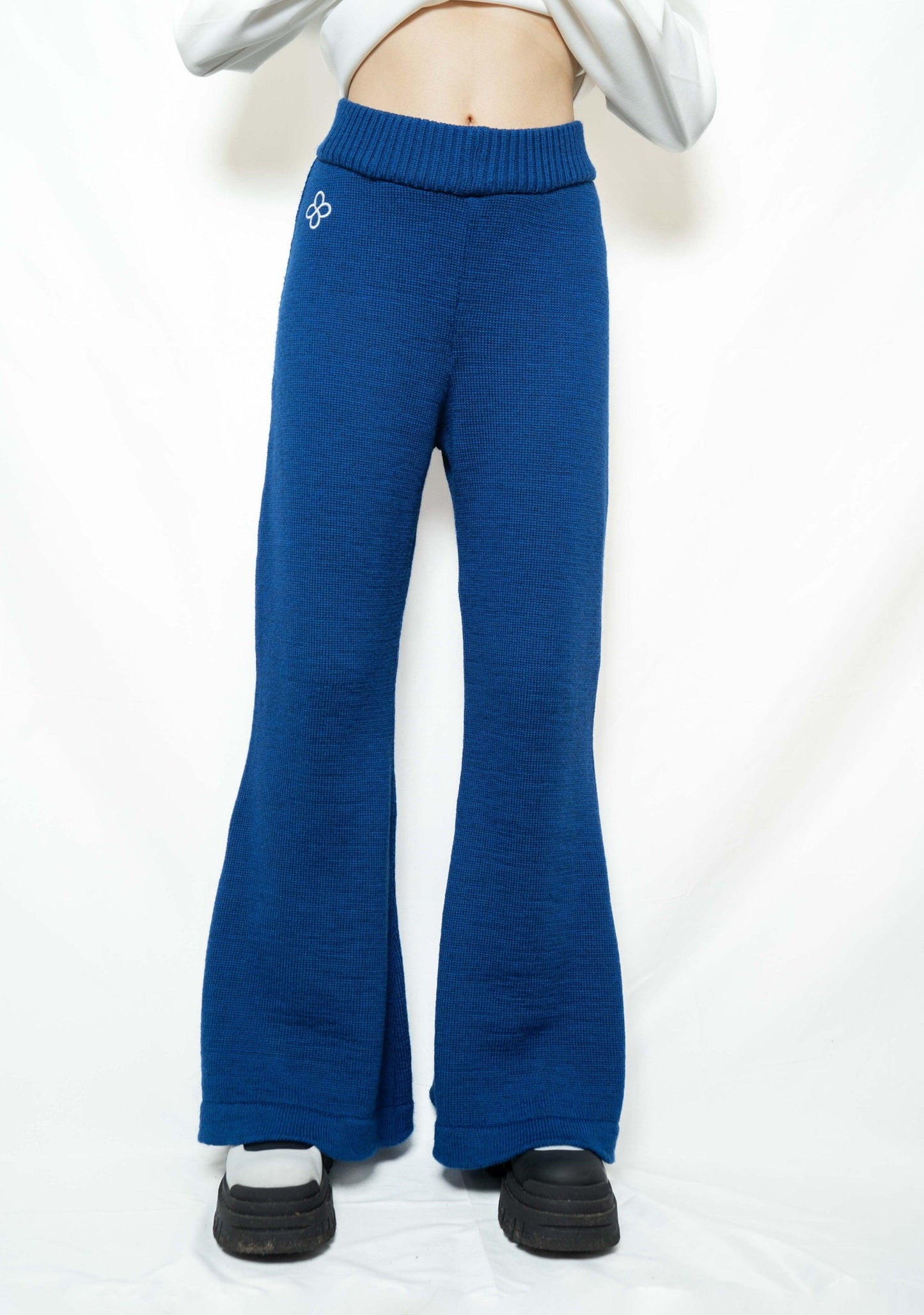 Pantalon Bleu en Laine - Divine Harmonie