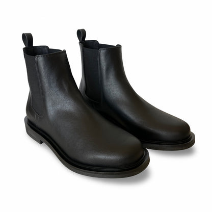 Vegane Chelsea Boots Herren Schwarz Büro Freitzeit Stiefeletten klassicher Flach