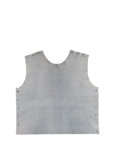 Top en cuir marron bicolore