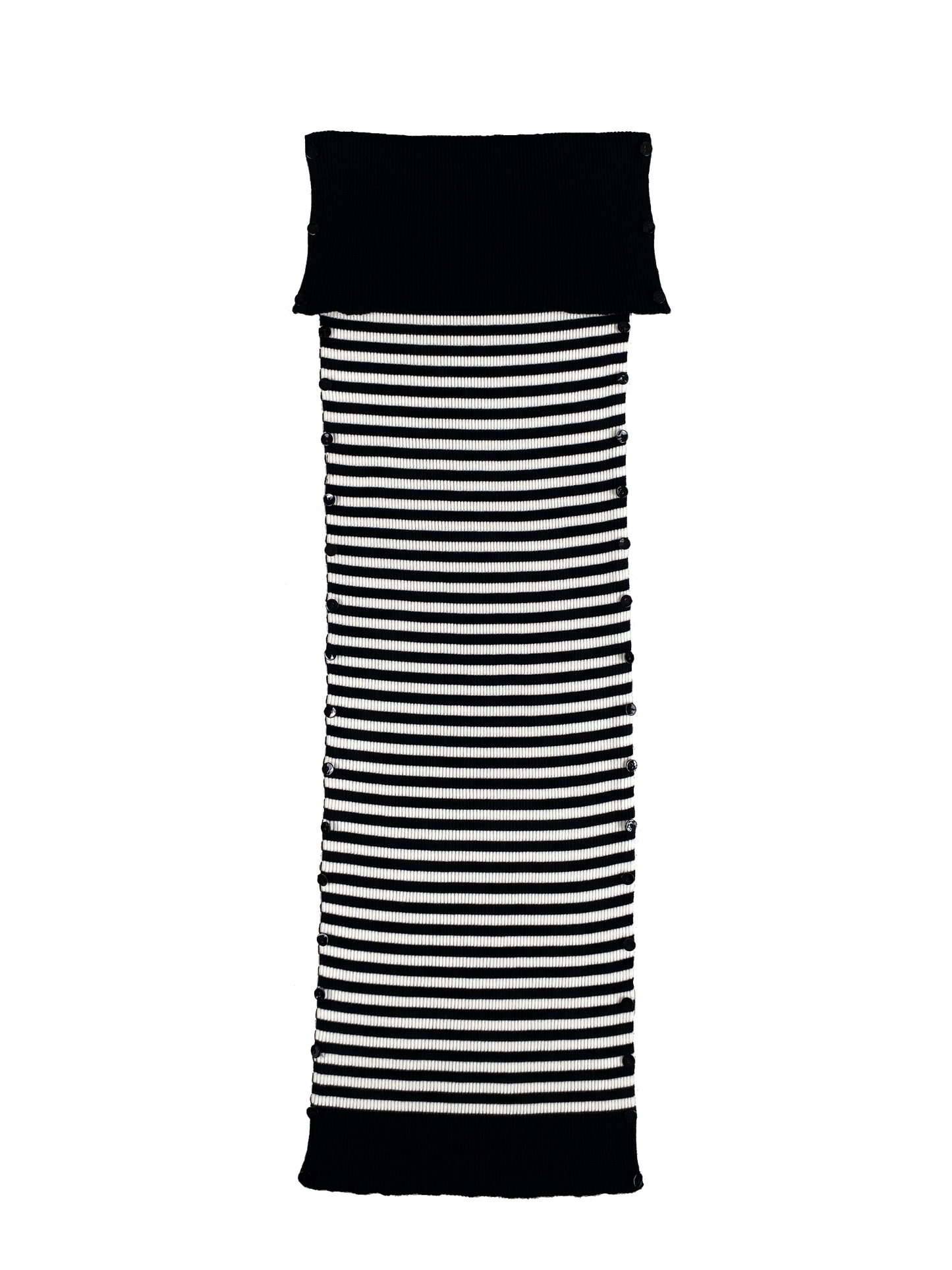 Robe Céphée en laine mérinos noire