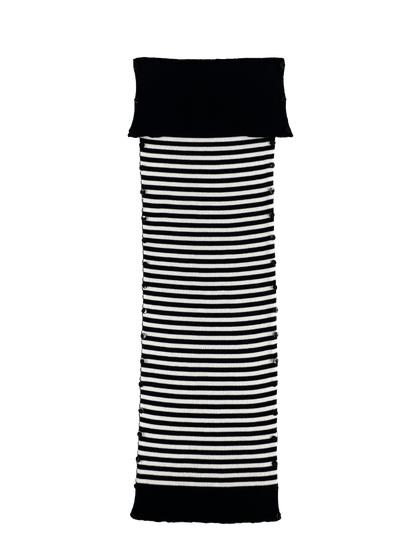 Robe Céphée en laine mérinos noire