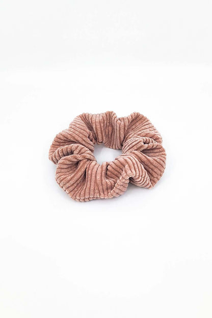 Scrunchie Hubertine pink corduroy