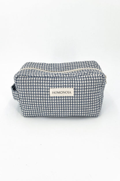 Rosa blue &amp; white gingham toiletry bag