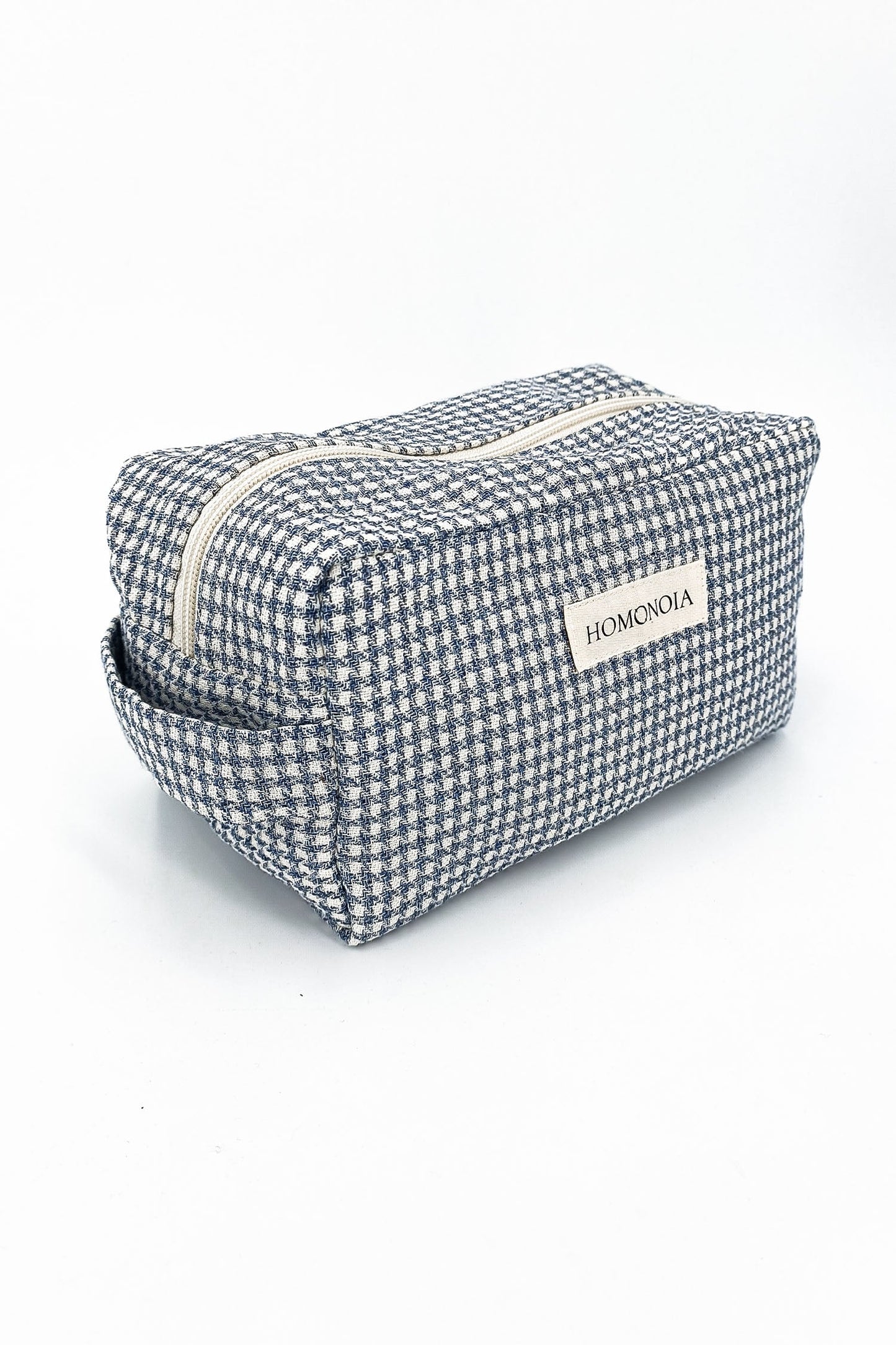 Rosa blue &amp; white gingham toiletry bag