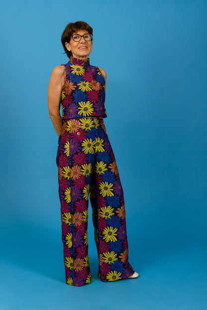 Crop top Suzette - Flower Power