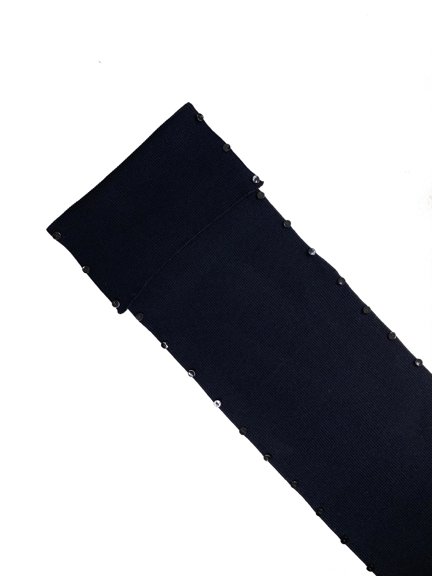 Robe Céphée en laine mérinos noire