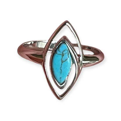 Turquoise Ring in 925 Silver